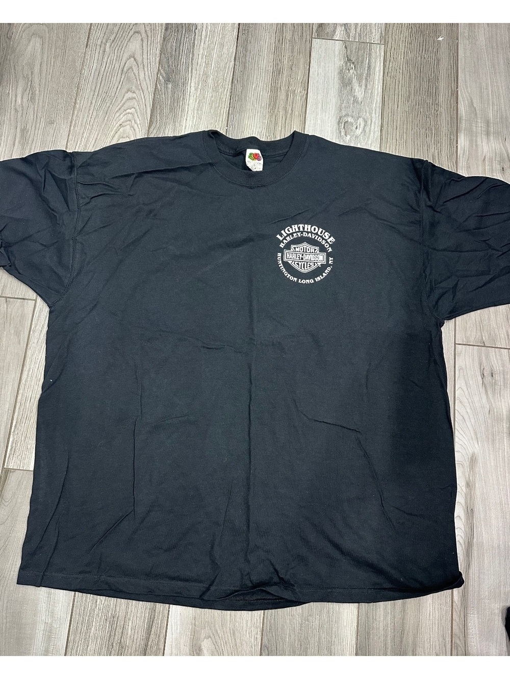 Harley-Davidson Lighthouse Huntington Long Island NY Black T-Shirt 3XL Fruit of